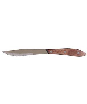 Steak Knives, Wood Handle with Wide Blade (1 Dozen)