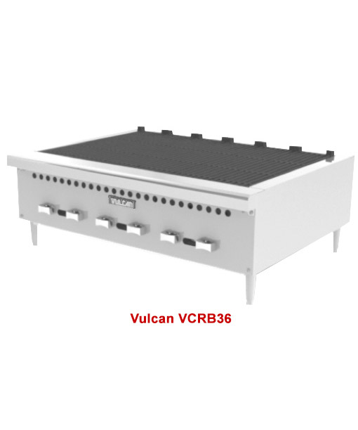 Vulcan VCRB Charbroiler, 36 inch (Natural Gas or LP)
